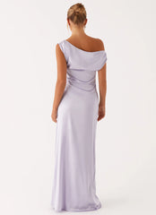 Robe longue en satin Heart Of Glass - Lilas