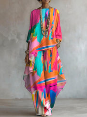 Elegant ArtisticPrint Two-piece Set
