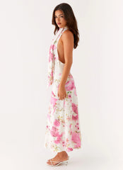 Robe midi Jensen - Imprimé floral ivoire