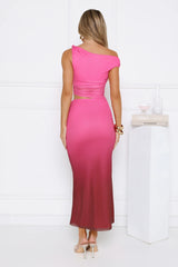 Robe longue bustier Sassy Honey prune