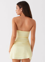 Mini-robe Tianna - Jaune
