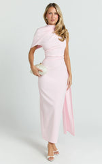 Robe Visenta - Robe asymétrique rose