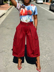 Casual Artistic-print Cotton T-shirt