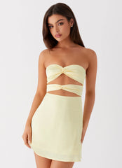 Mini-robe Tianna - Jaune
