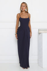 Robe longue Invest In Yourself Bleu marine