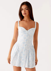 Mini-robe Domaine – Fleuri bleu