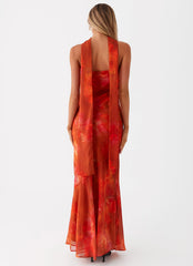 Robe longue Under The Pagoda - Ambre