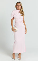Robe Visenta - Robe asymétrique rose