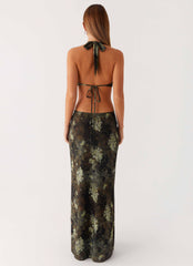Robe longue Indra - Cyber floral