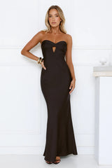 Robe longue bustier Silken Aurora noire