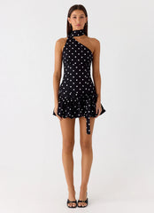 Mini-robe Belina à pois noirs