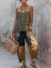 Women's Retro Geometry Print Casual Jumpsuit