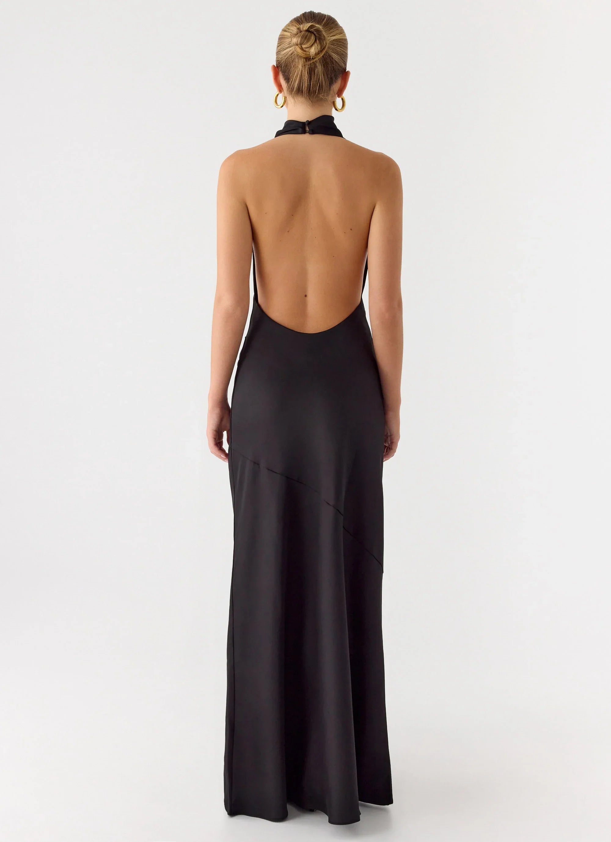 Robe longue dos-nu Back To Life - Noir