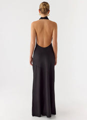 Robe longue dos-nu Back To Life - Noir