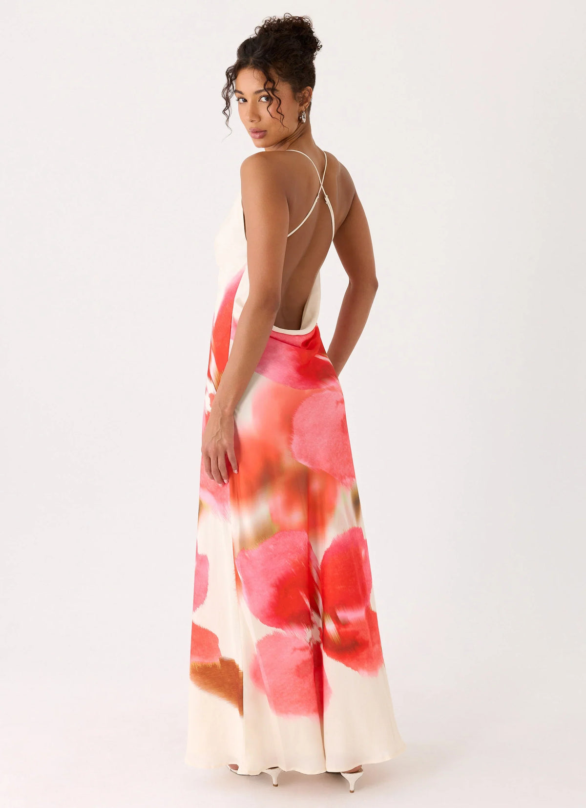 Robe longue Samya Cowl – Rose Porcelaine