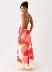 Robe longue Samya Cowl – Rose Porcelaine
