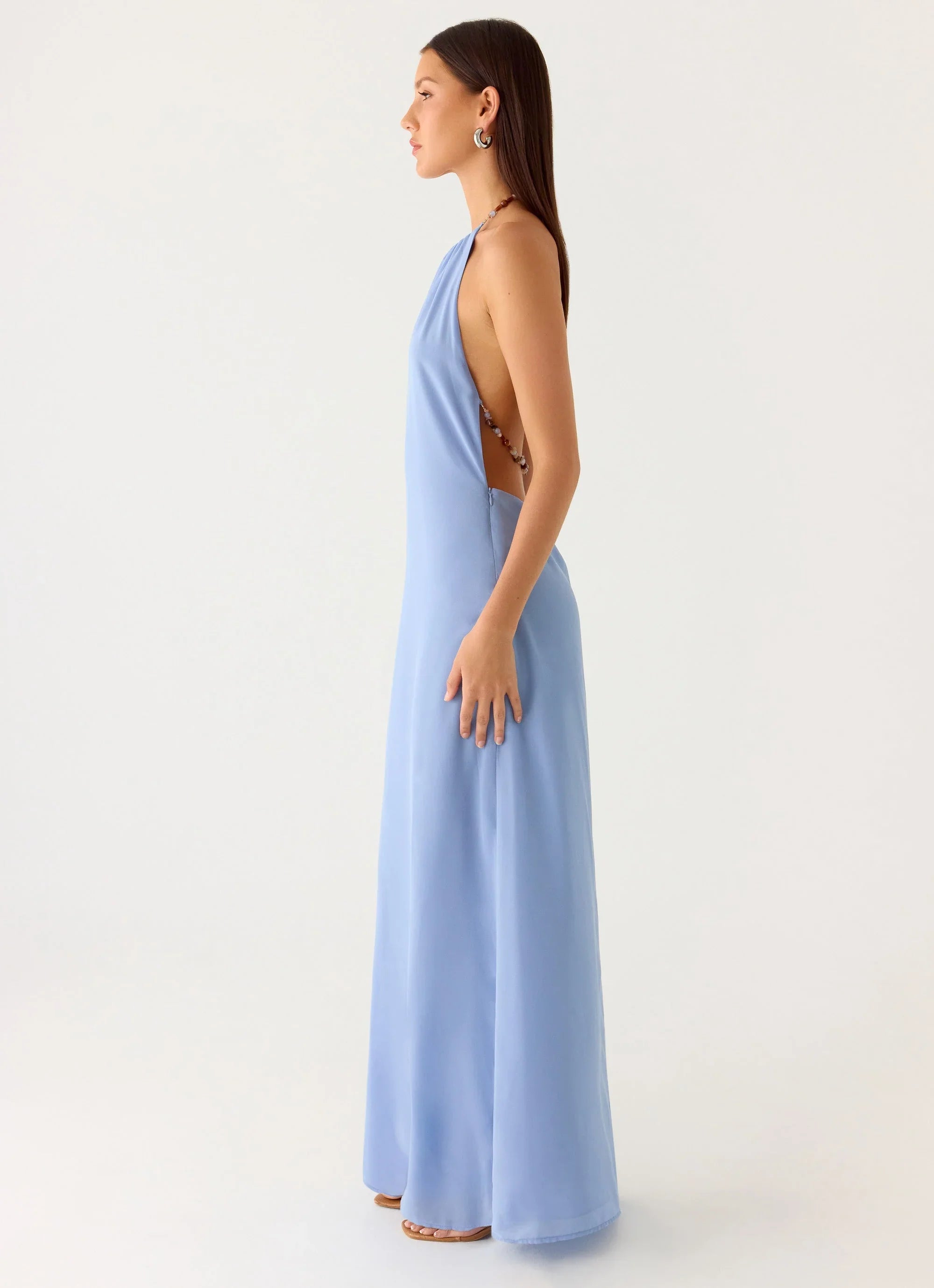 Robe longue Le Soleil Halter - Pervenche