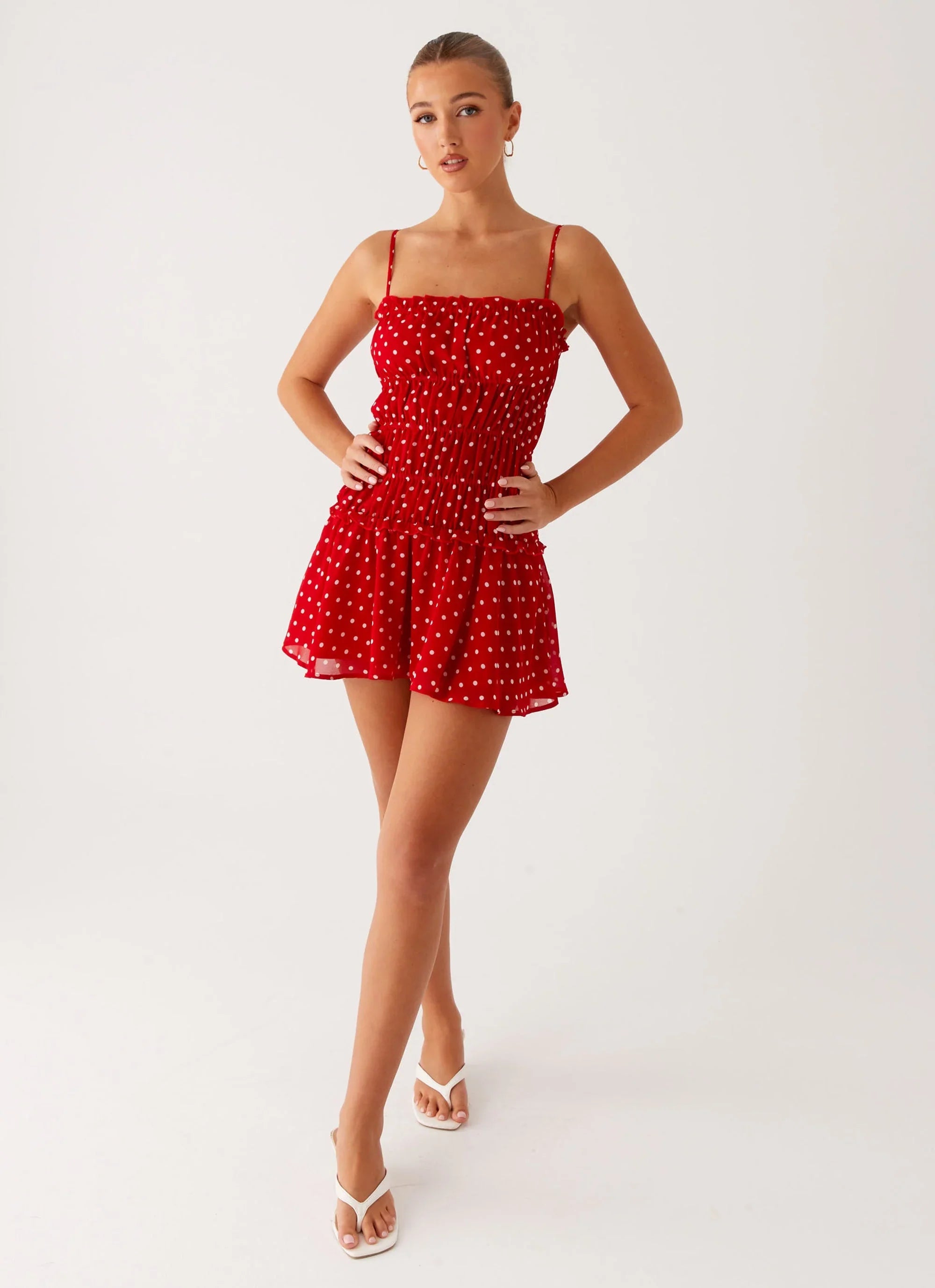 Mini-robe Cynlee - Rouge à pois