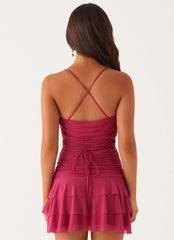Robe courte Emily - Fuchsia