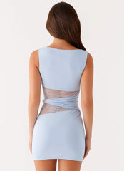 Mini-robe Echo - Bleu