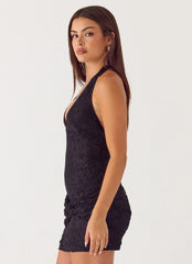 Mini-robe Axton en dentelle - Noire