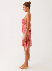 Mini-robe Brooks - Flamant rose en fête