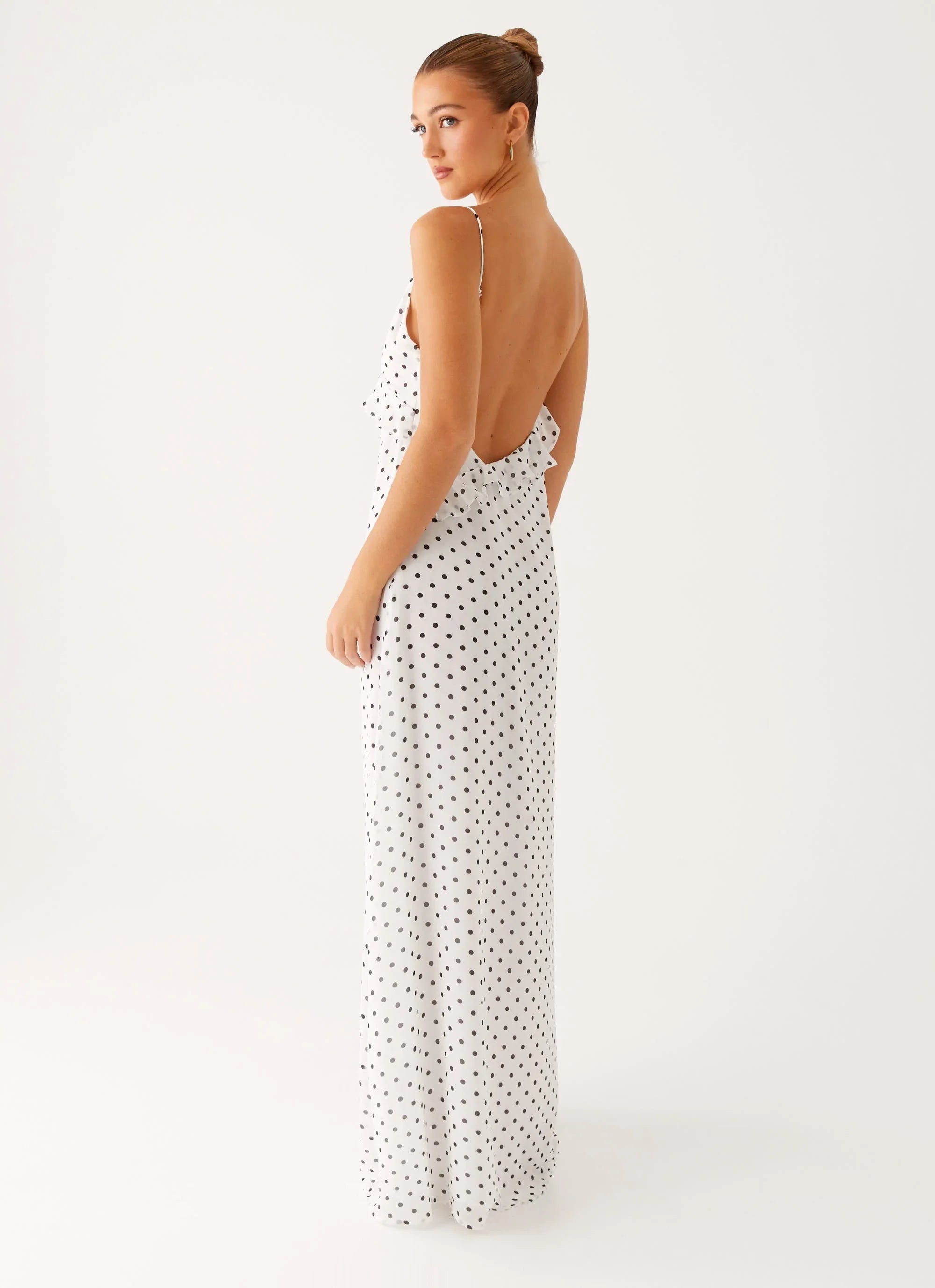 Robe longue Harri - Pois blancs
