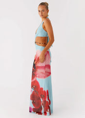Robe longue Time To Dance - Turquoise Bloom