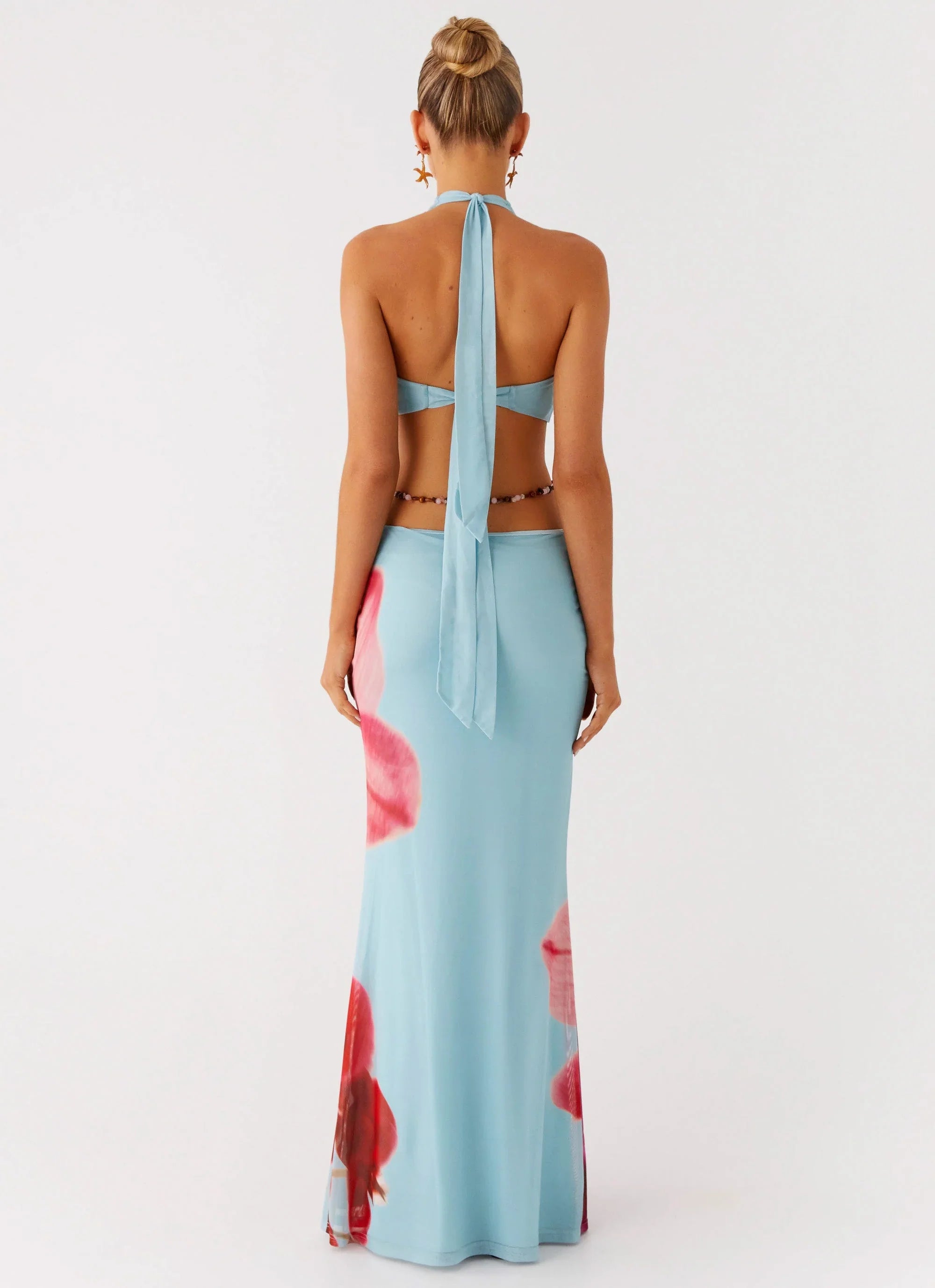 Robe longue Time To Dance - Turquoise Bloom