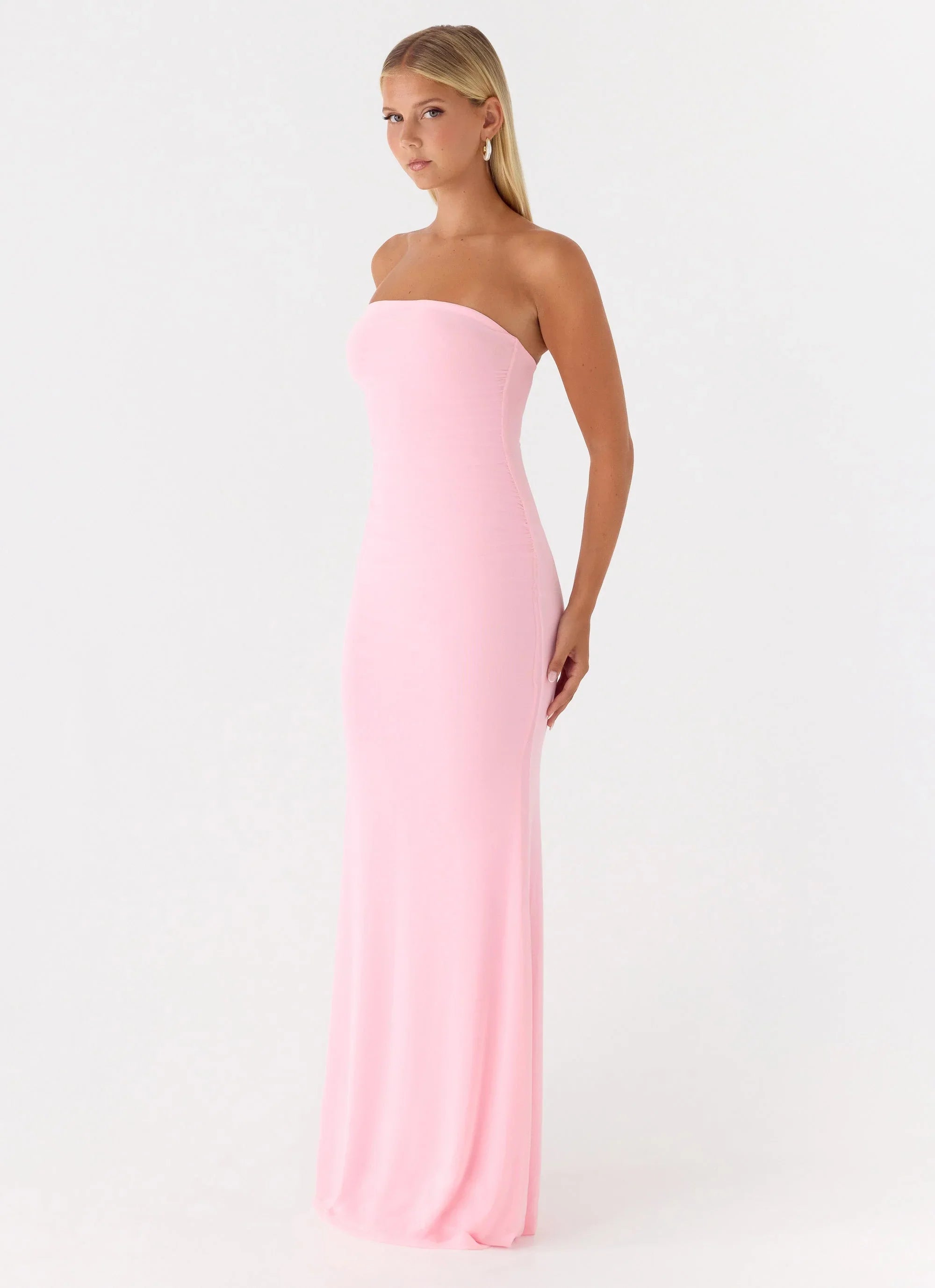 Robe longue bustier Iroha - Rose