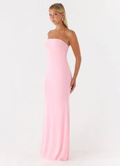 Robe longue bustier Iroha - Rose