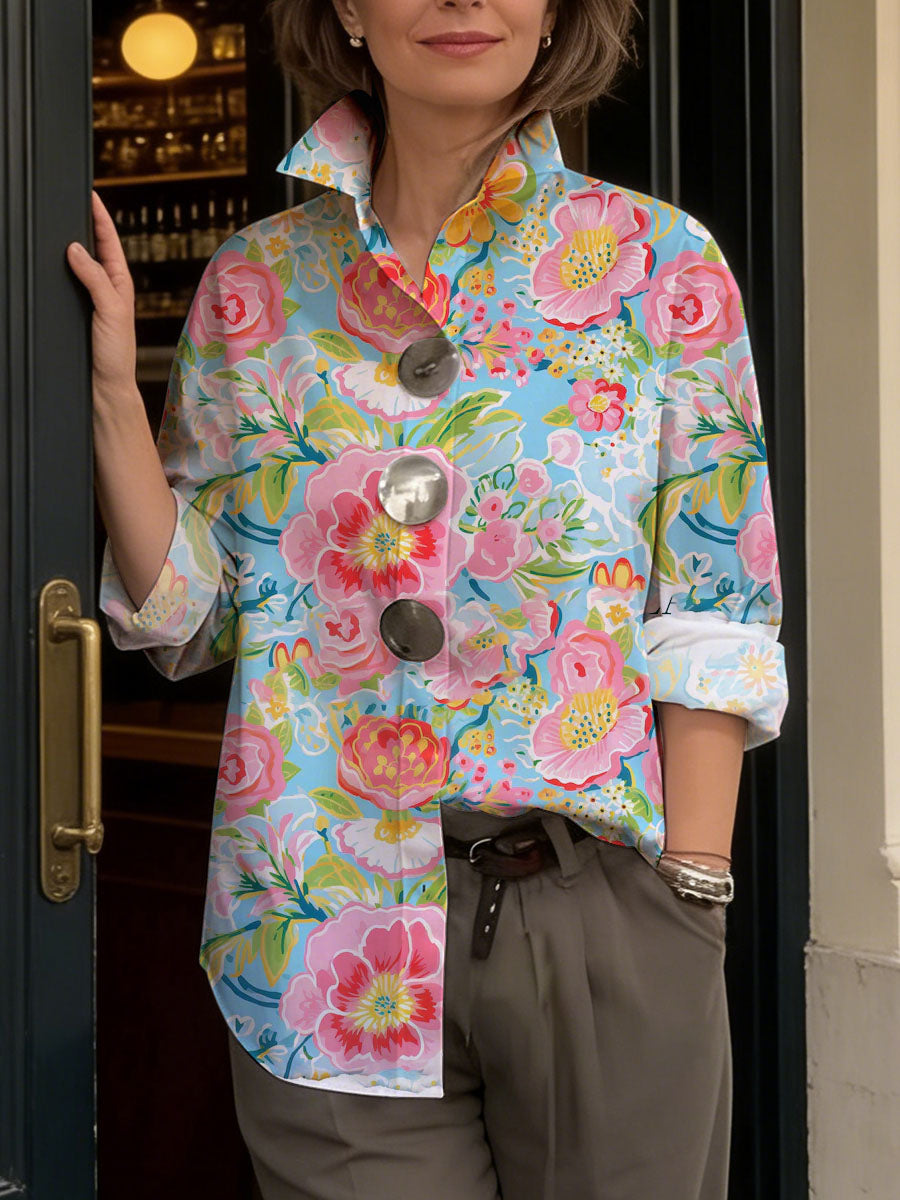 Women's Floral Print Casual Shirt