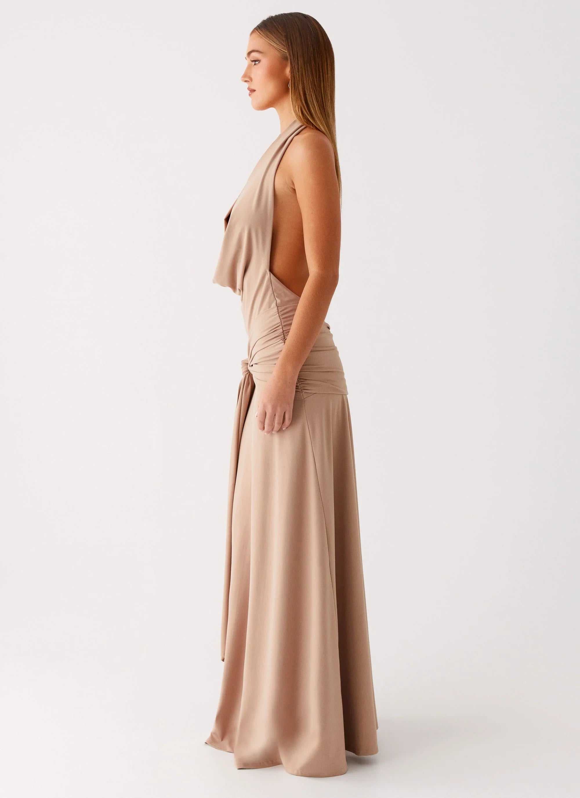 Robe longue Rowan Ray Cowl - Taupe clair