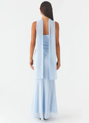 Robe longue Under The Pagoda - Bleu