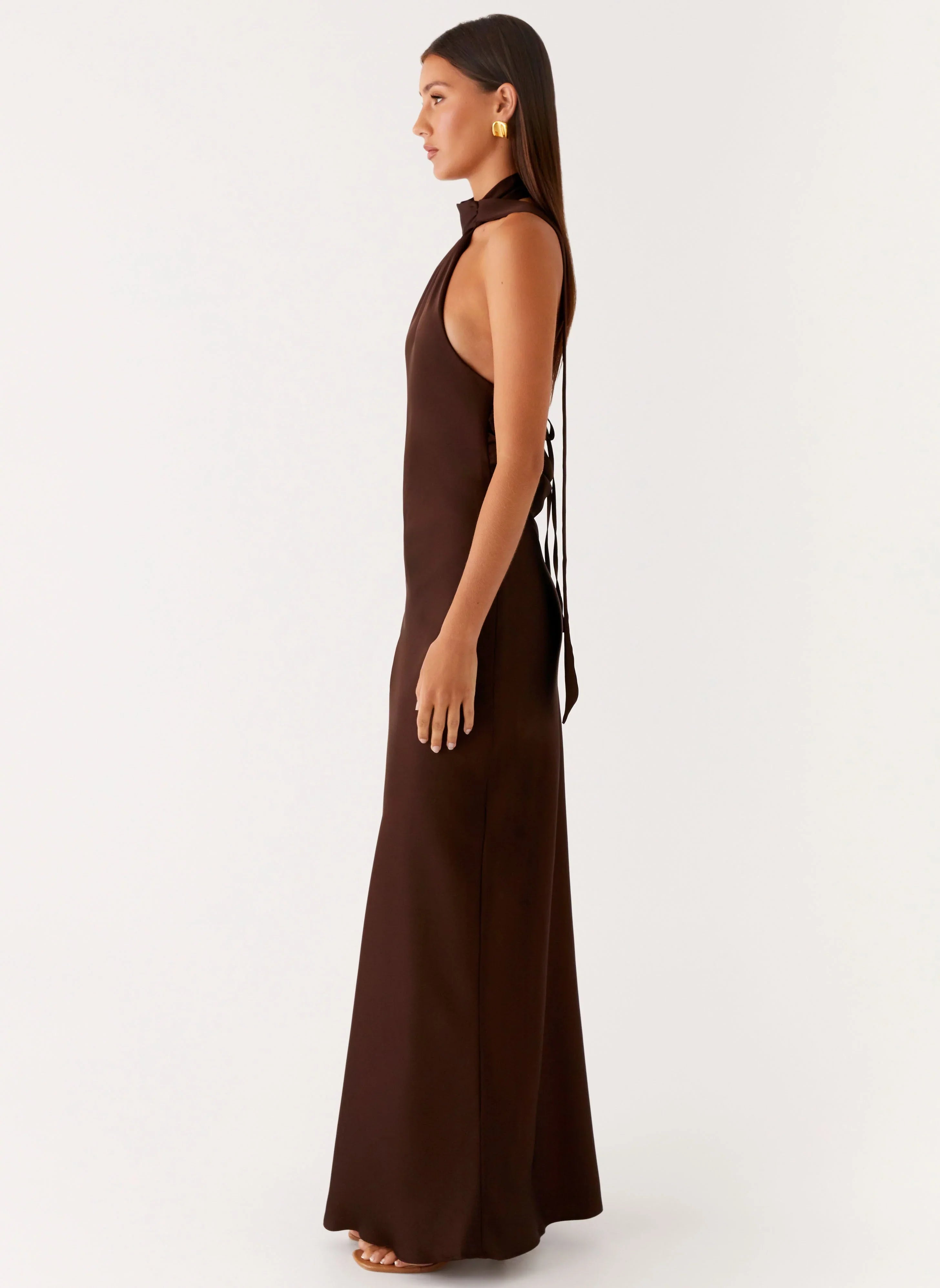 Robe longue Keena Scarf - Chocolat