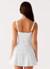 Mini-robe Domaine – Fleuri bleu