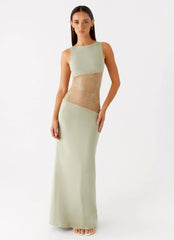 Robe longue Lucinda - Sauge