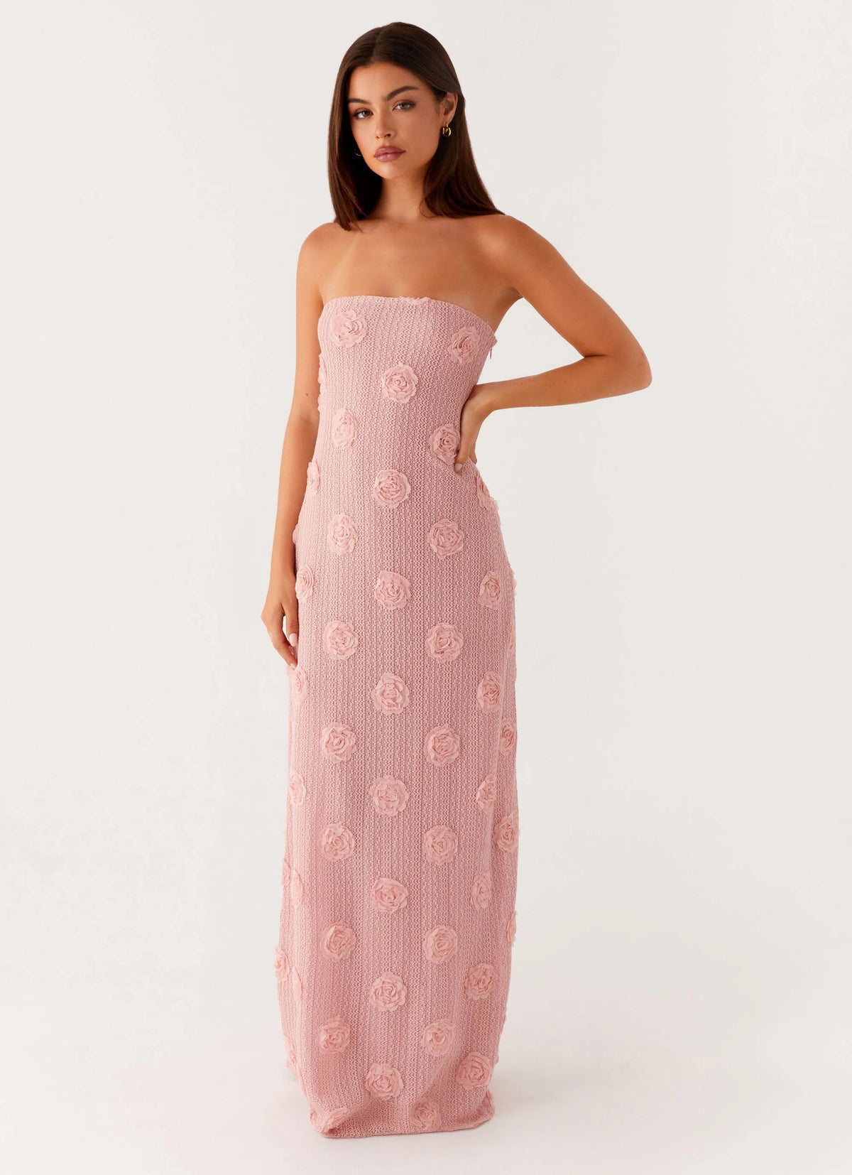 Robe longue Holly - Rose