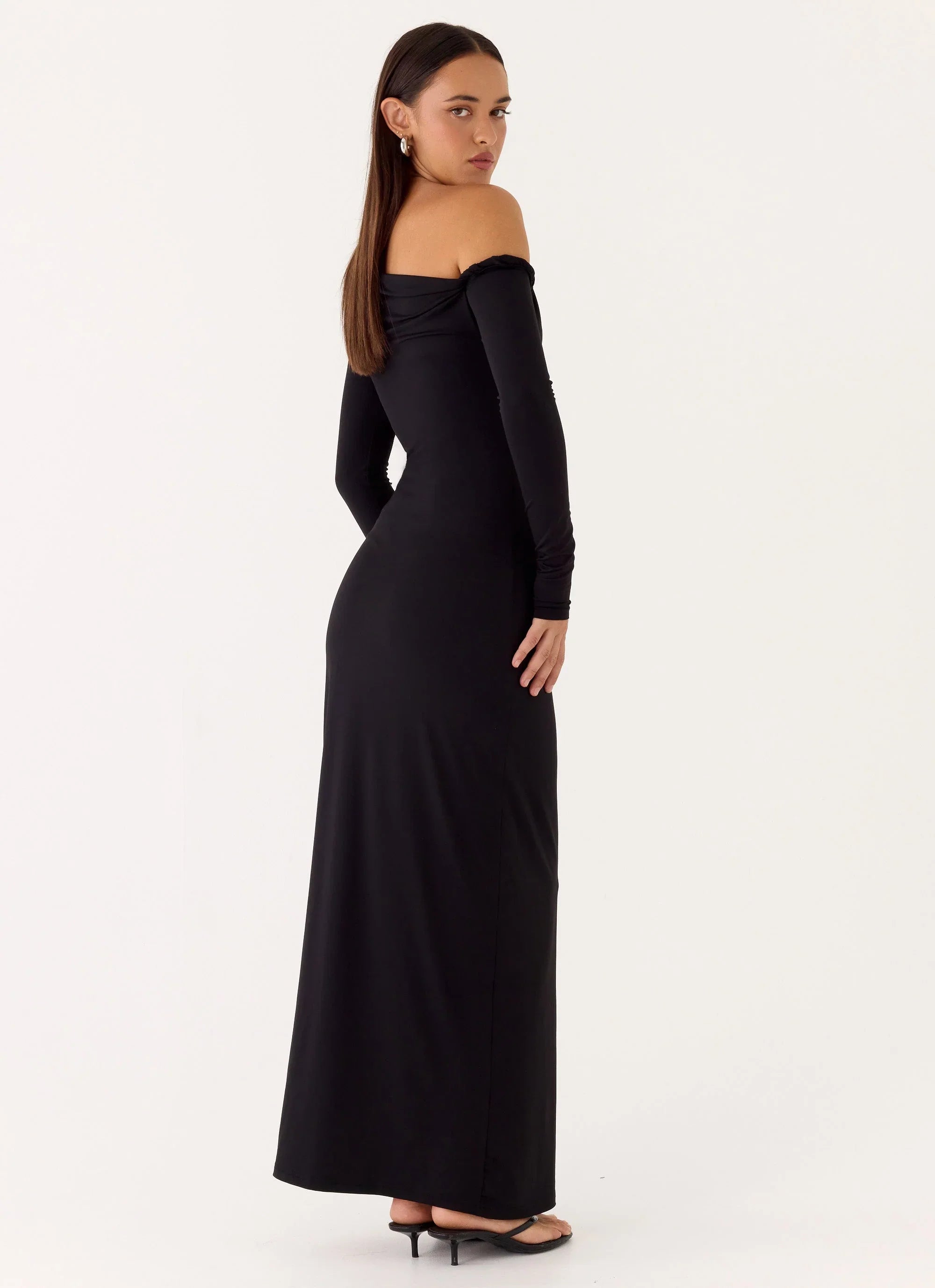 Robe longue Jordana Twist - Noire