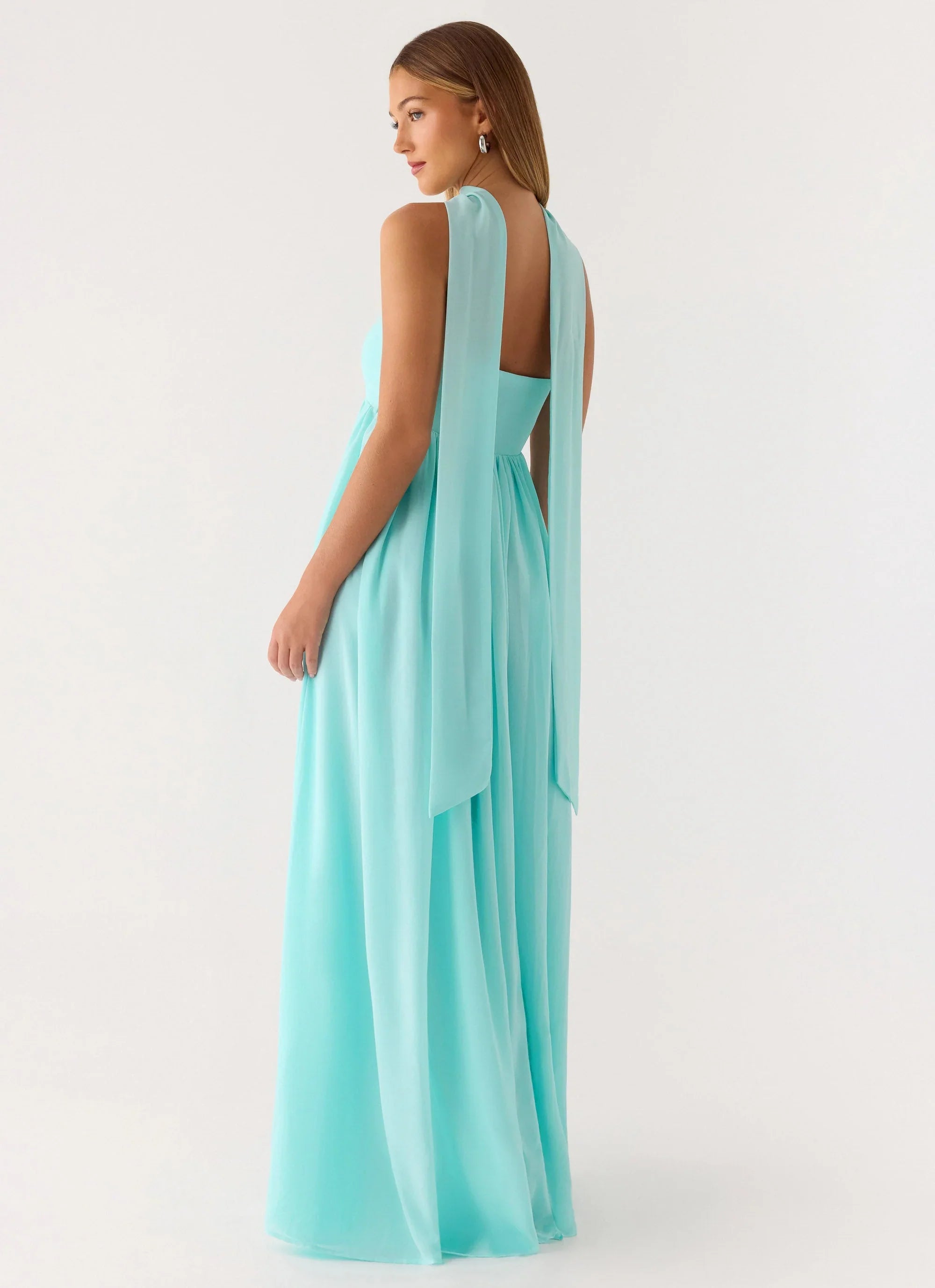 Robe longue Celestino Scarf - Aqua