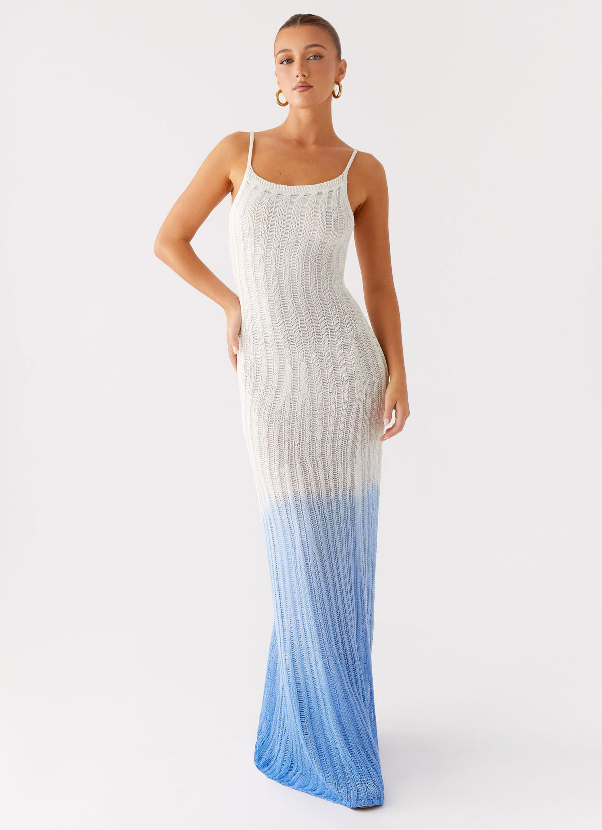 Robe longue Kiki - Bleu ombré