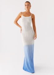 Robe longue Kiki - Bleu ombré