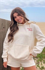 Sweat à capuche American Dream crème