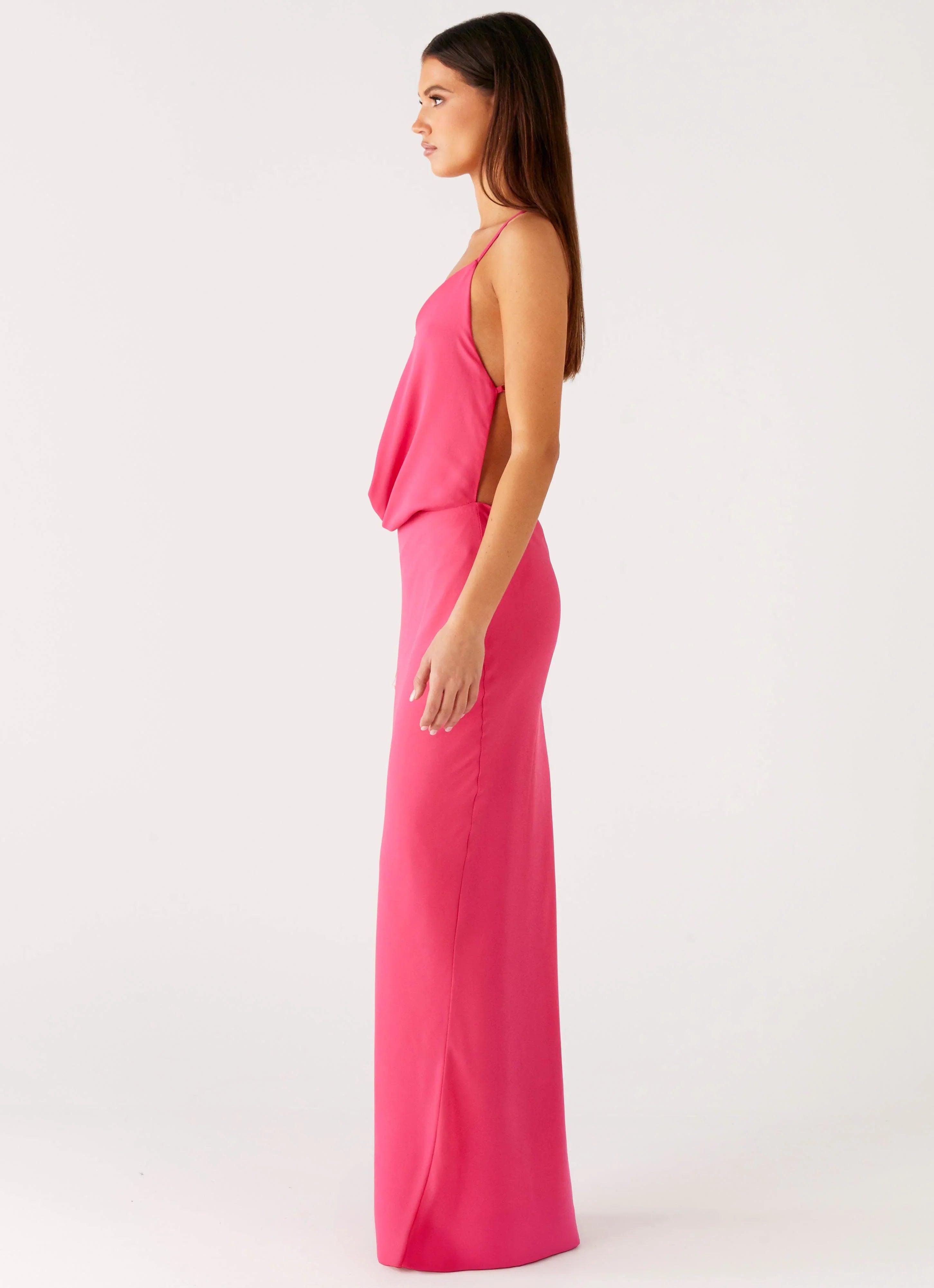 Robe longue Pure Heart Cowl - Fuchsia
