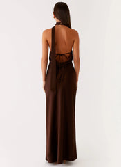 Robe longue Keena Scarf - Chocolat