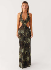 Robe longue Indra - Cyber floral