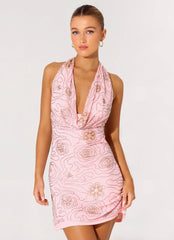 Mini-robe Femme active - Rose poudré