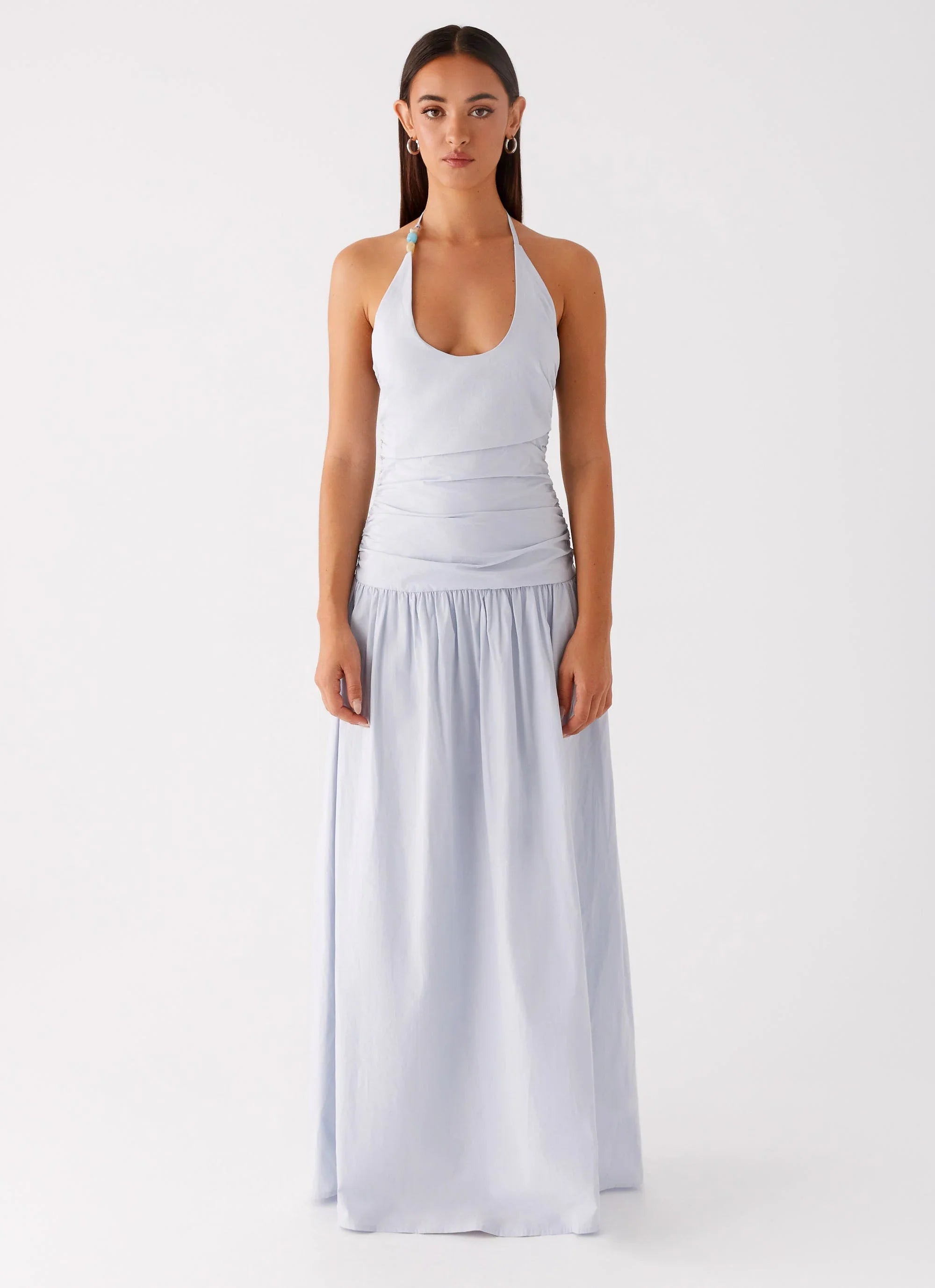 Robe longue Cristina - Bleu bleuet