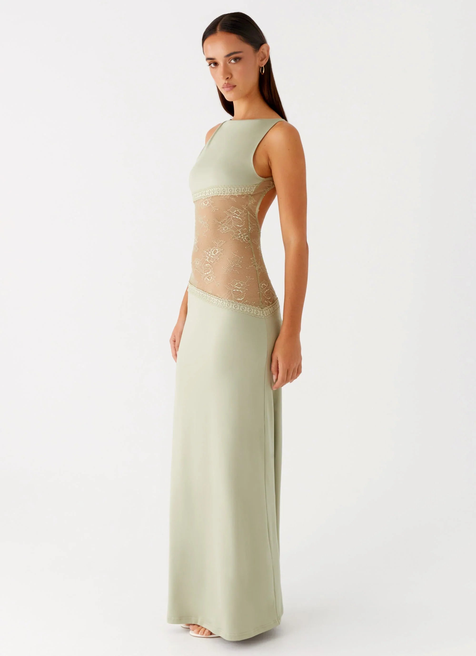 Robe longue Lucinda - Sauge