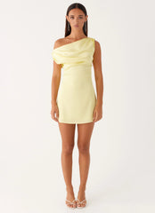 Mini-robe en satin Cœur de verre - Jaune